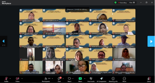 WEBINAR JAGA MUTU TIM TPCB DI DINAS KESEHATAN KABUPATENKOTA